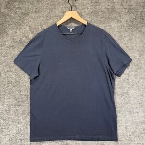 John Varvatos T Shirt Blue Pima Cotton Crew Neck Short Sleeve XL